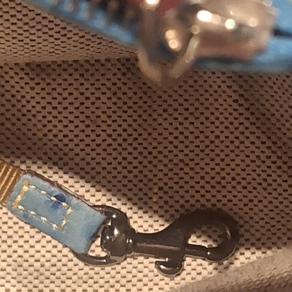 EUC Dooney & Bourke Teal Ostrich Leather 2-Way Medium Top Handle Satchel OS - Picture 11 of 16